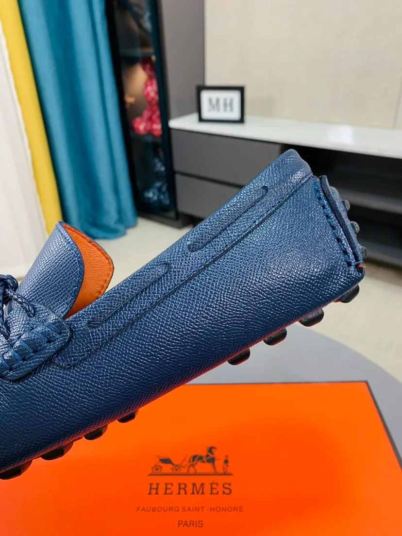 Men's men's shoes 💰458🌹🌹 Comes with packaging [Hermès] Hermès 🚹 Men's new bean slip-on shoes, full of charm, luxury style gentleman's shoes. Hermès exquisite hardware buckle accessories (❌refuse to fade) embossed design elements... interpret the brand image design concept 👑 Material imported cowhide ➕ Selected genuine leather lining ➕ Brand wear-resistant sole stitching 🔍🔍 Size: 38-44